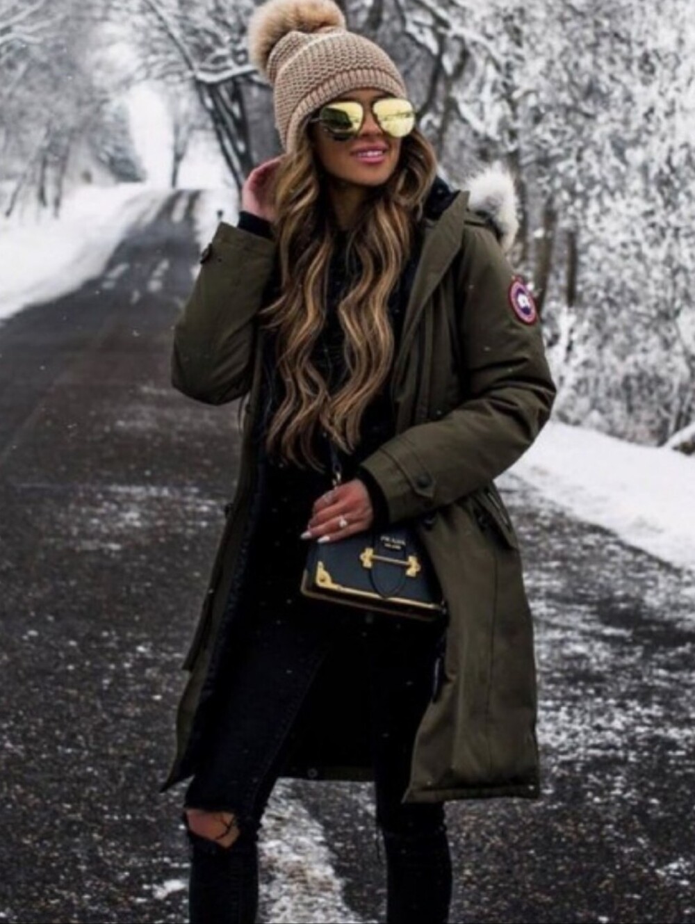 Canada Goose Special Edition Kensington Women's Steel Parka with Fur-Trim Hood